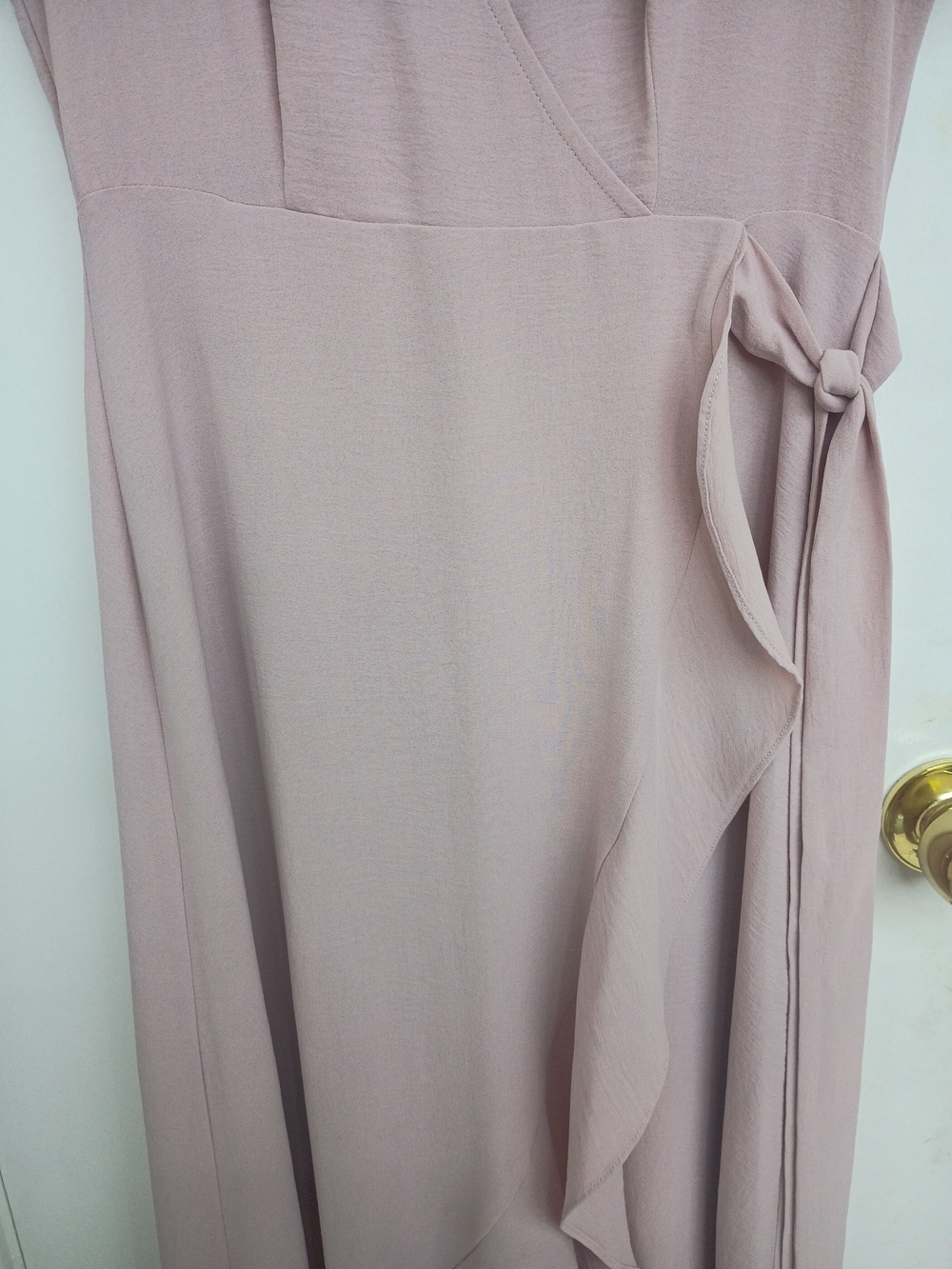 Altar'd State Mauve Wrap High-Low Maxi Dress - Picture 6 of 9